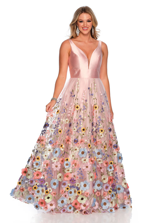 FLORAL EMBROIDERED BALLGOWN