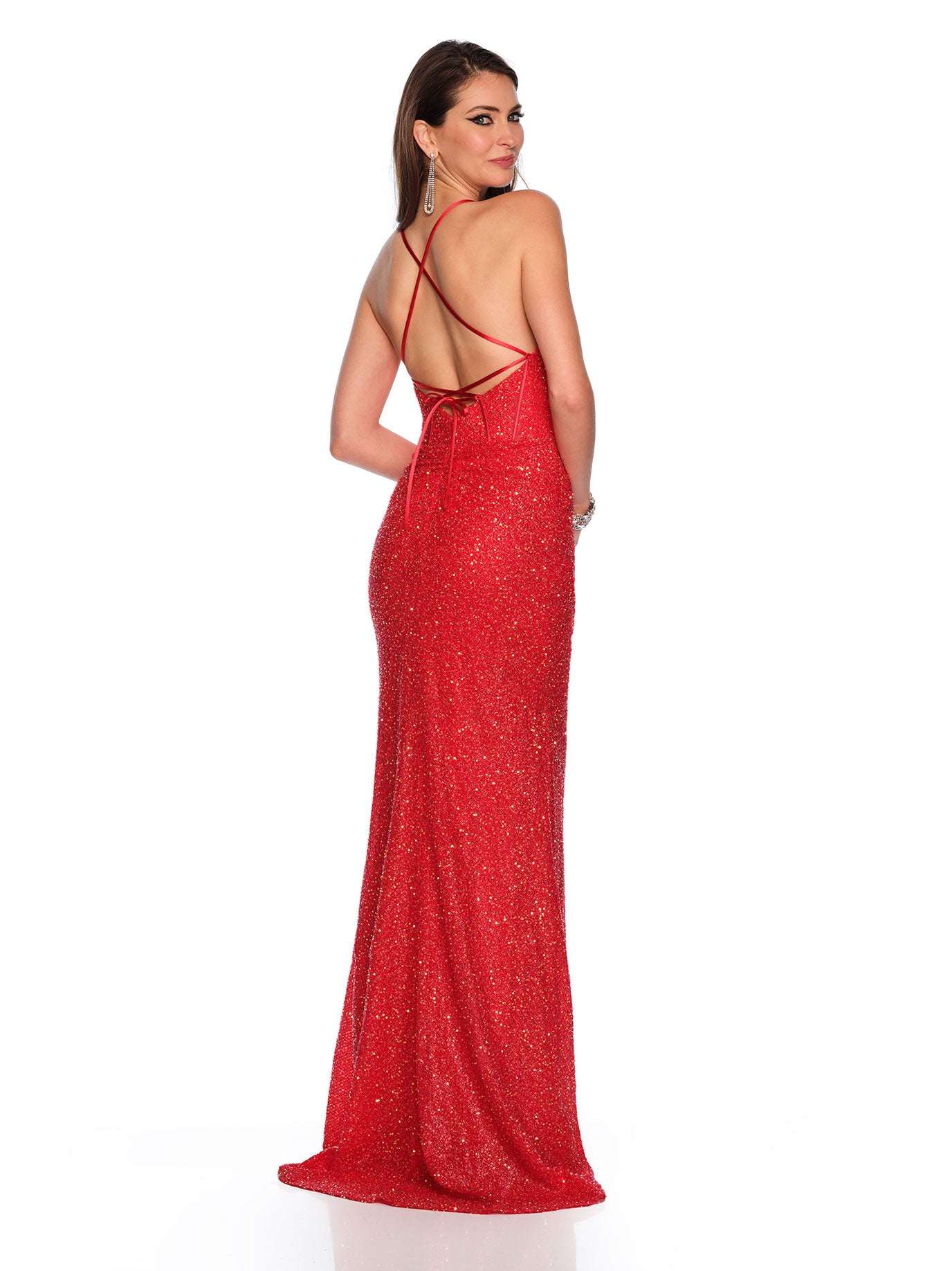 FITTED SEQUINS MAXI GOWN
