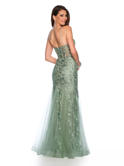 MERMAID EMBROIDERED GOWN