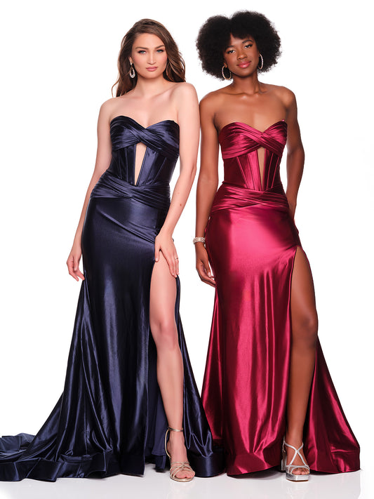 FITTED SHINY STRETCH JERSEY DRESS