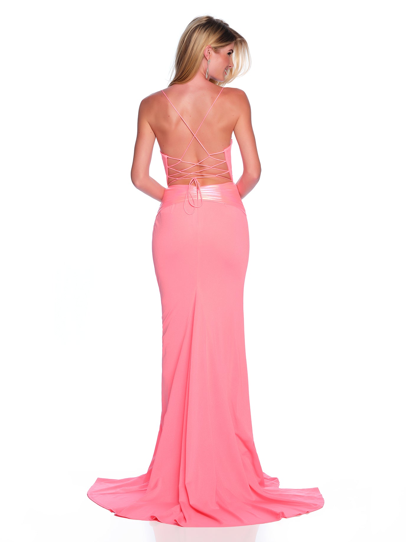 strapless open back dress Dave & Johnny Prom Dress 12282