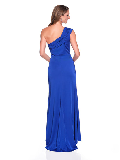 FITTED RUCHED ONE SHOULDER GOWN