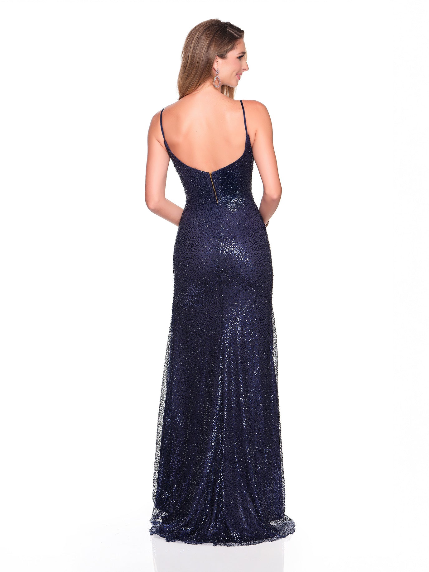FITTED SEQUIN EMBROIDERED DRESS