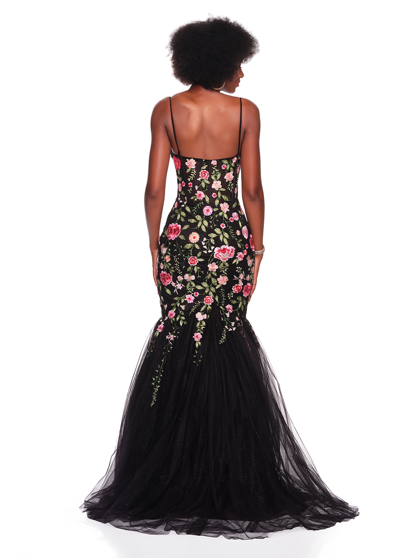 FLORAL EMBROIDERED MERMAID GOWN