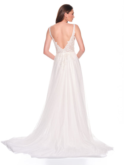 A-LINE BRIDAL GOWN WITH BEADED BODICE