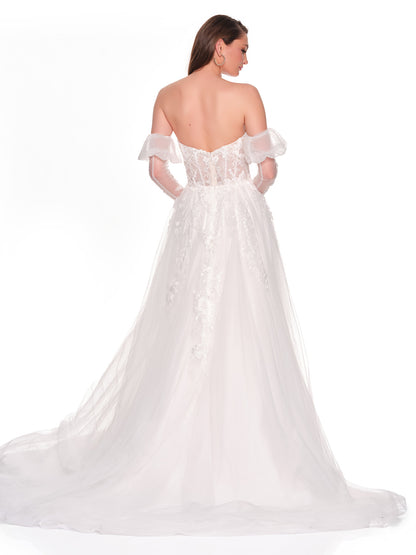 JULIET SLEEVE STRAPLESS BRIDAL GOWN