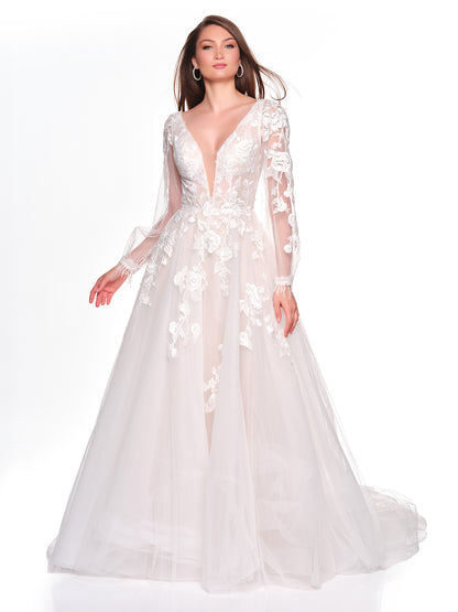 ROMANTIC LONG SLEEVE BRIDAL GOWN