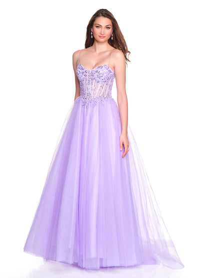 TULLE BALLGOWN WITH EMBELLISHED BODICE PLUS SIZE