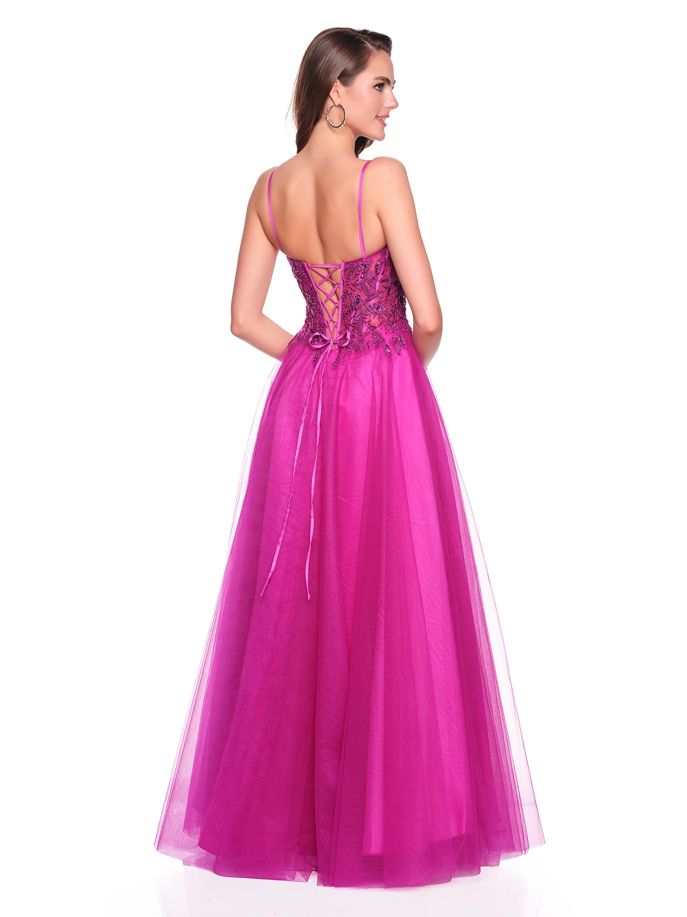 TULLE BALLGOWN WITH EMBELLISHED BODICE