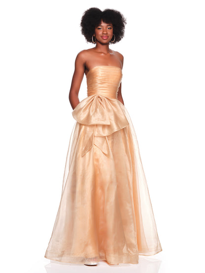 ORGANZA BALLGOWN WITH BIG BOW DETAIL