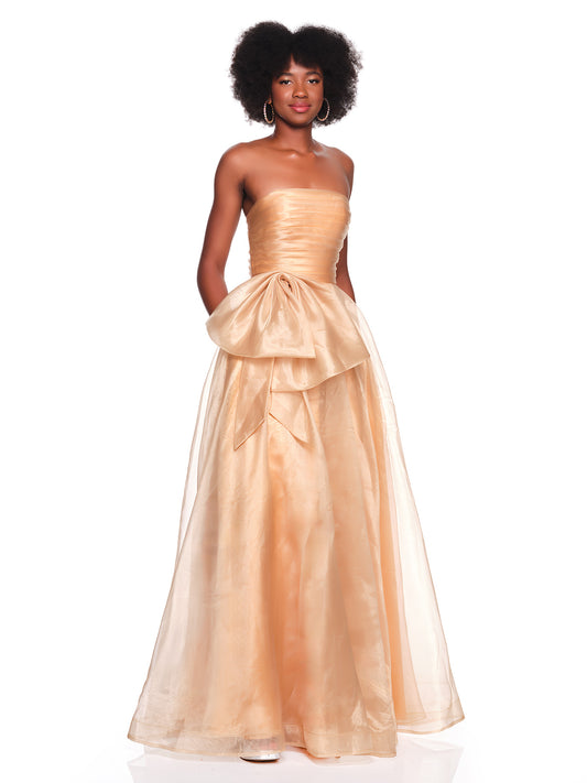 ORGANZA BALLGOWN WITH BIG BOW DETAIL