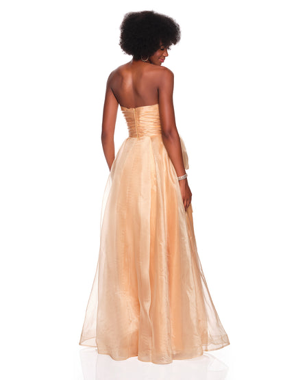 ORGANZA BALLGOWN WITH BIG BOW DETAIL