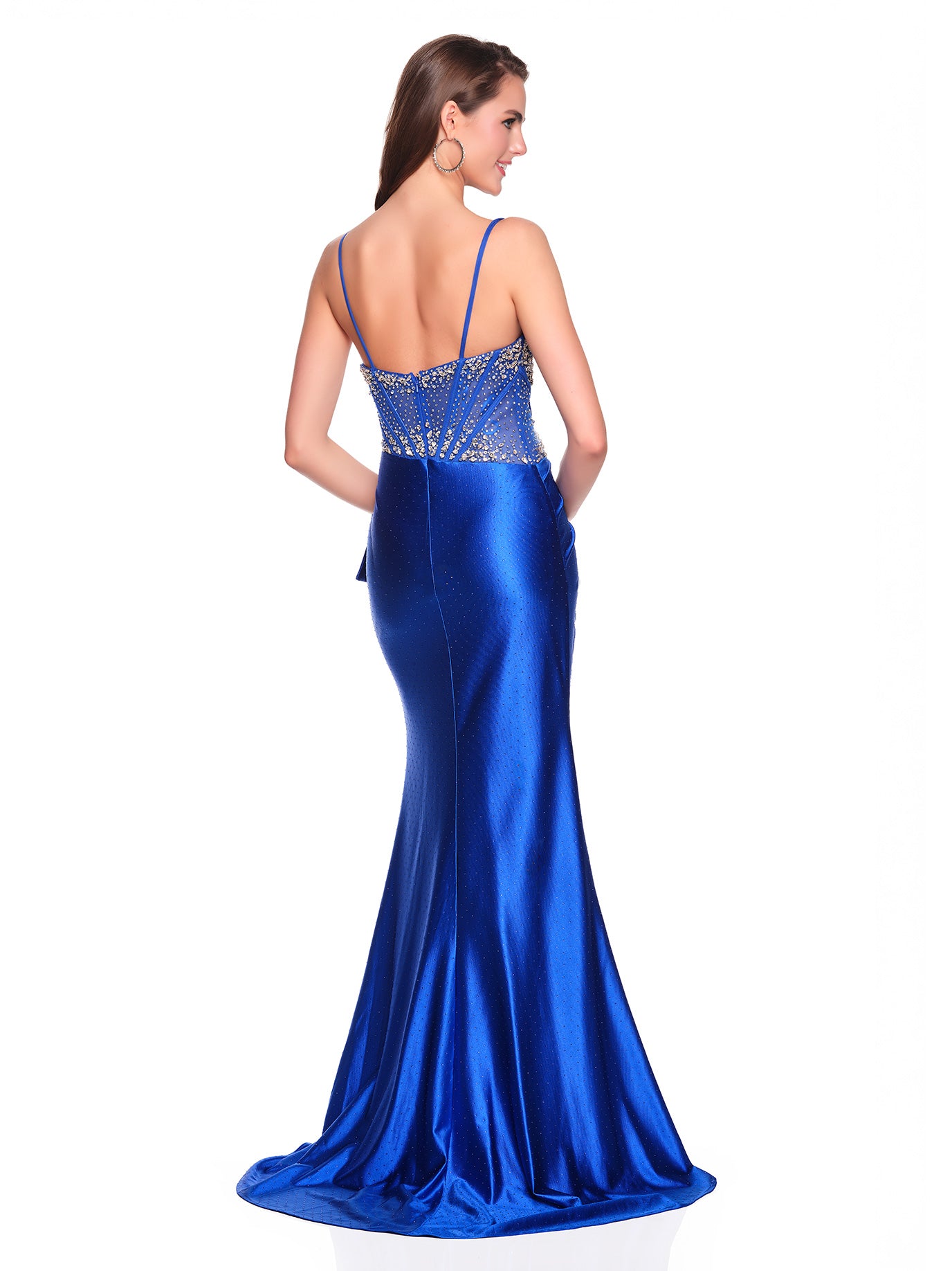 BEADED EMBELLISHED GOWN WITH STONE ACCENTS