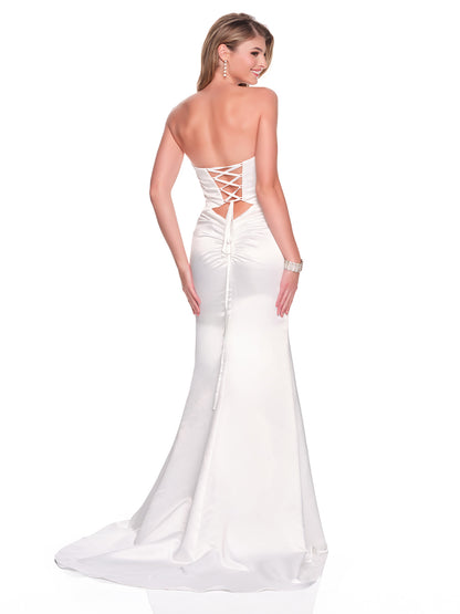 FITTED SATIN CUT OUT BRIDAL GOWN
