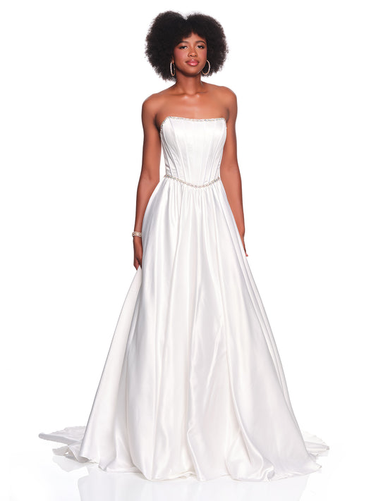 PRINCESS CUT BRIDAL GOWN WITH STONE ACCENTS