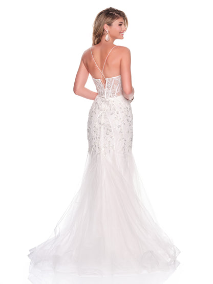 MERMAID BRIDAL GOWN WITH FLORAL APPLIQUES