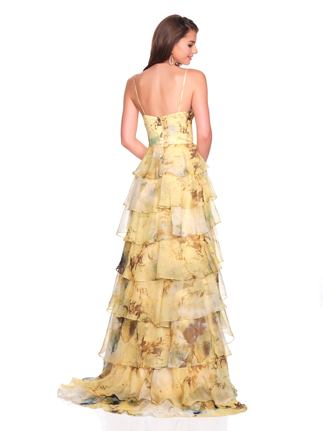 SOFT FLOWY TIERED PRINTED DRESS