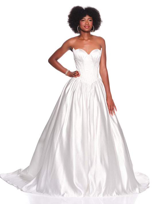 BASQUE WAIST PRINCESS CUT BRIDAL GOWN