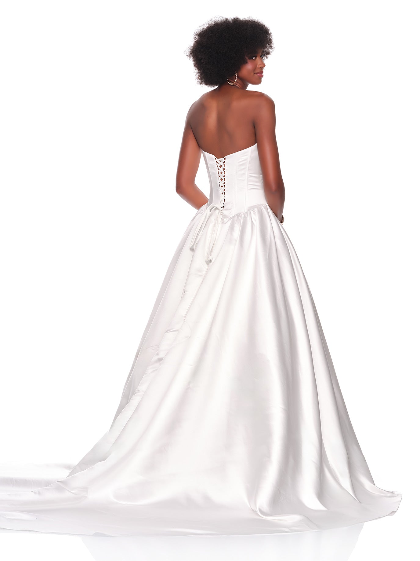 BASQUE WAIST PRINCESS CUT BRIDAL GOWN