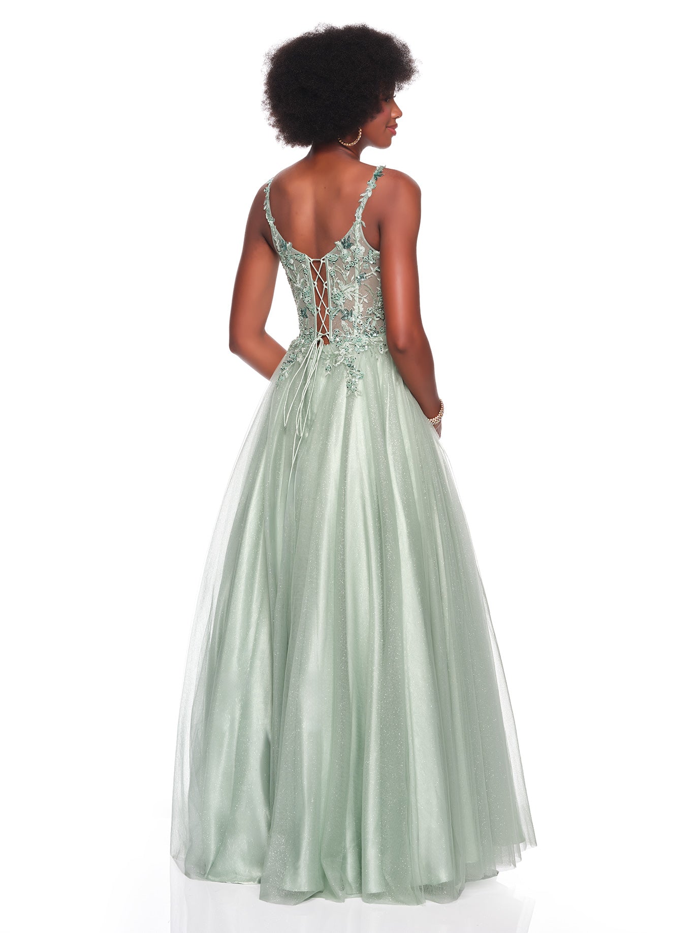 TULLE BALLGOWN WITH LACE UP BACK