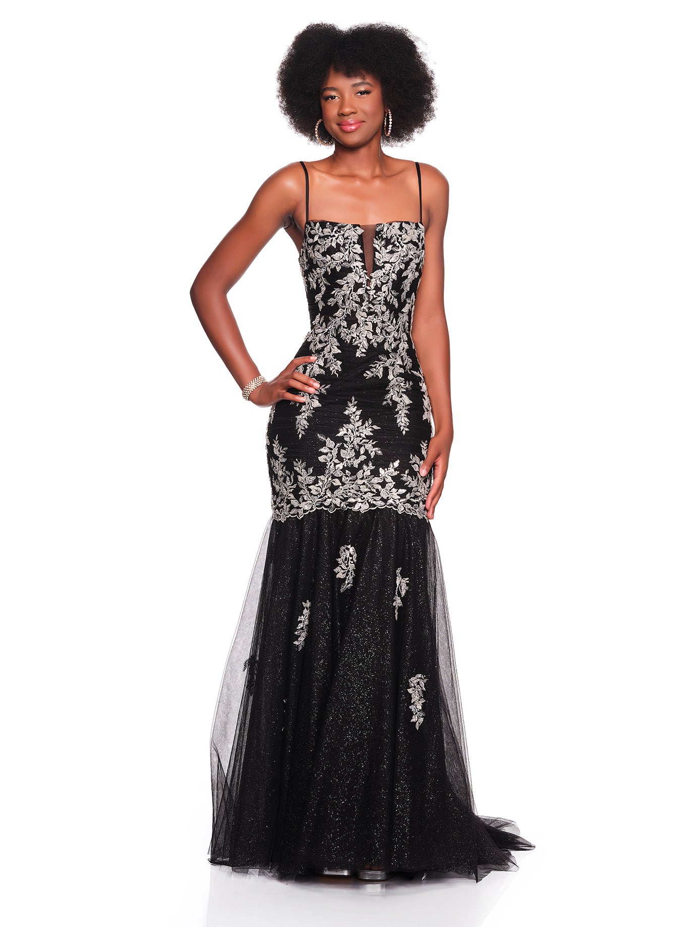 MERMAID DRESS WITH EMBROIDERY DETAIL