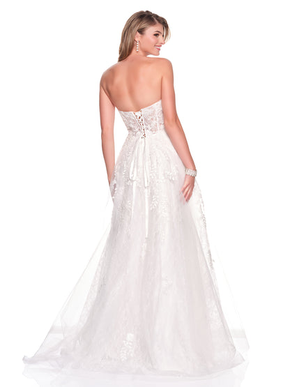 SWEETHEART BODICE BRIDAL GOWN WITH APPLIQUES