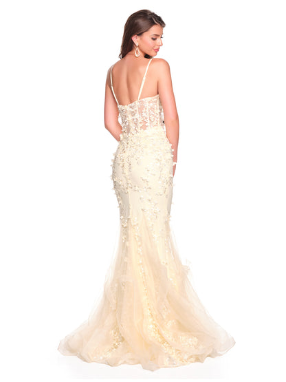 3D MOTIF MERMAID GOWN