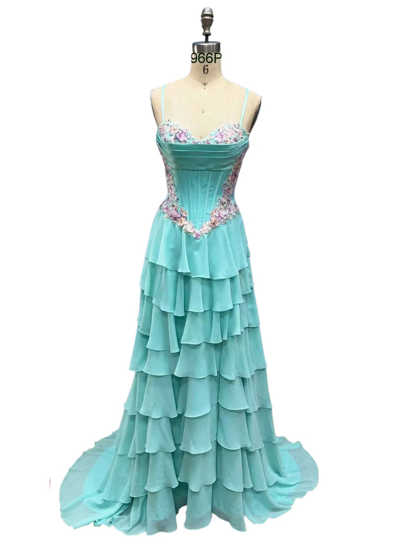 VIRAL TIKTOK SOFT TIERED 3D MOTIF DRESS