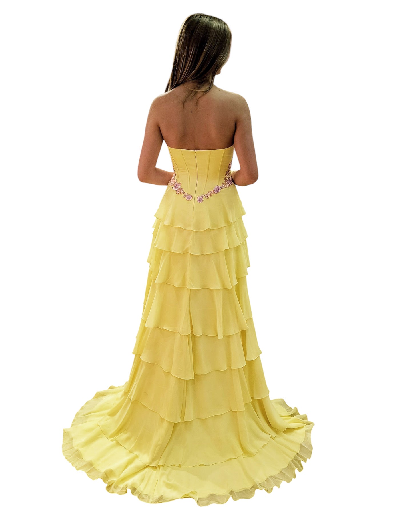 VIRAL TIKTOK SOFT TIERED 3D MOTIF DRESS