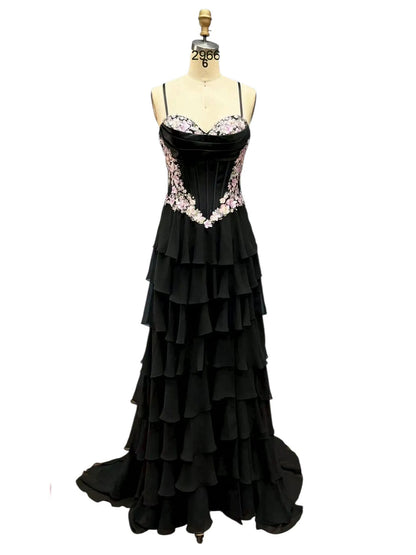 VIRAL TIKTOK SOFT TIERED 3D MOTIF DRESS