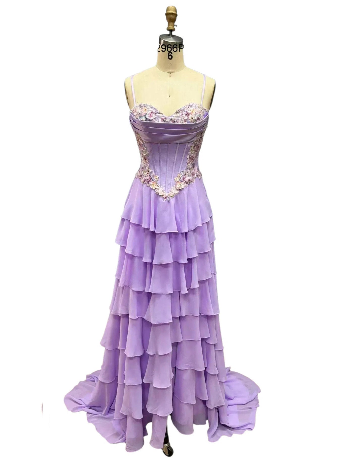 VIRAL TIKTOK SOFT TIERED 3D MOTIF DRESS