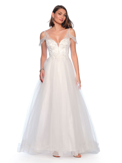 SWEETHEART ILLUSION OPEN SHOULDER LACEY BALLGOWN WEDDING GOWN