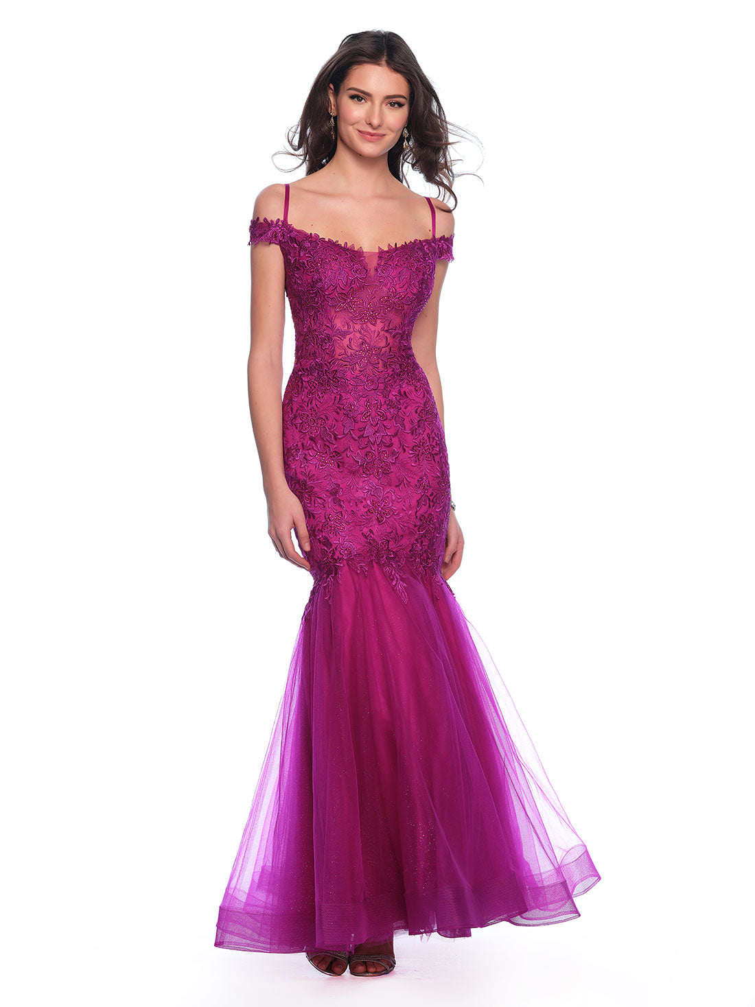 EMBROIDERED TULLE MERMAID GOWN