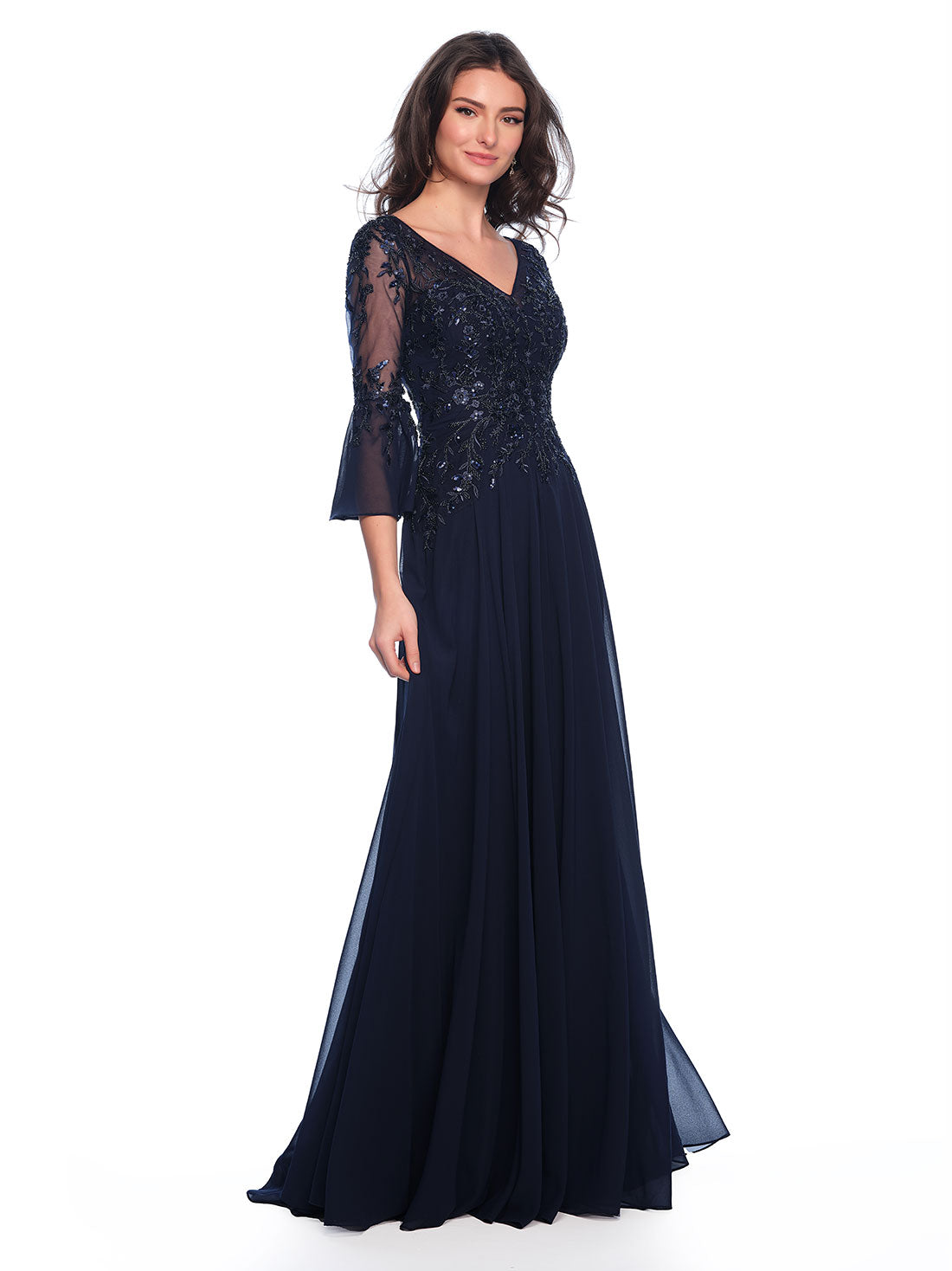 BELL SLEEVE FLOWY GOWN