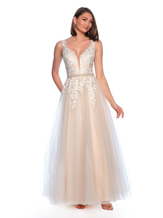 EMBROIDERED TULLE BALLGOWN WEDDING DRESS PLUS SIZE