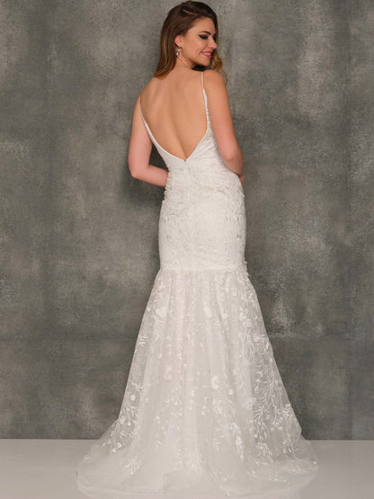 BACKLESS Fitted Layered Mermaid WEDDING GOWN