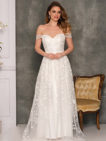 SWEETHEART OFF-SHOULDER LAYERED WEDDING GOWN