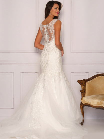THICK STRAP LACE MERMAID WEDDING GOWN