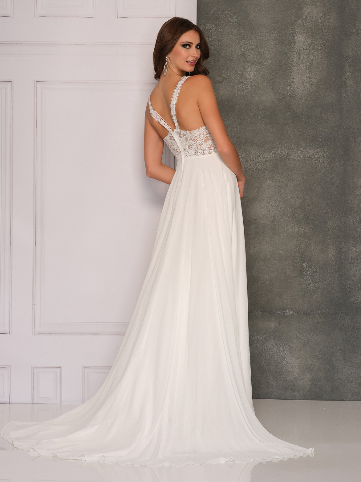 RACER BACK LACE TOP WEDDING GOWN