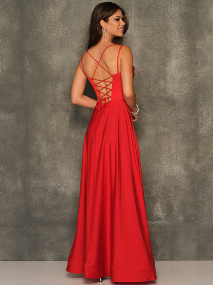 DOUBLE STRAP LACE UP GOWN