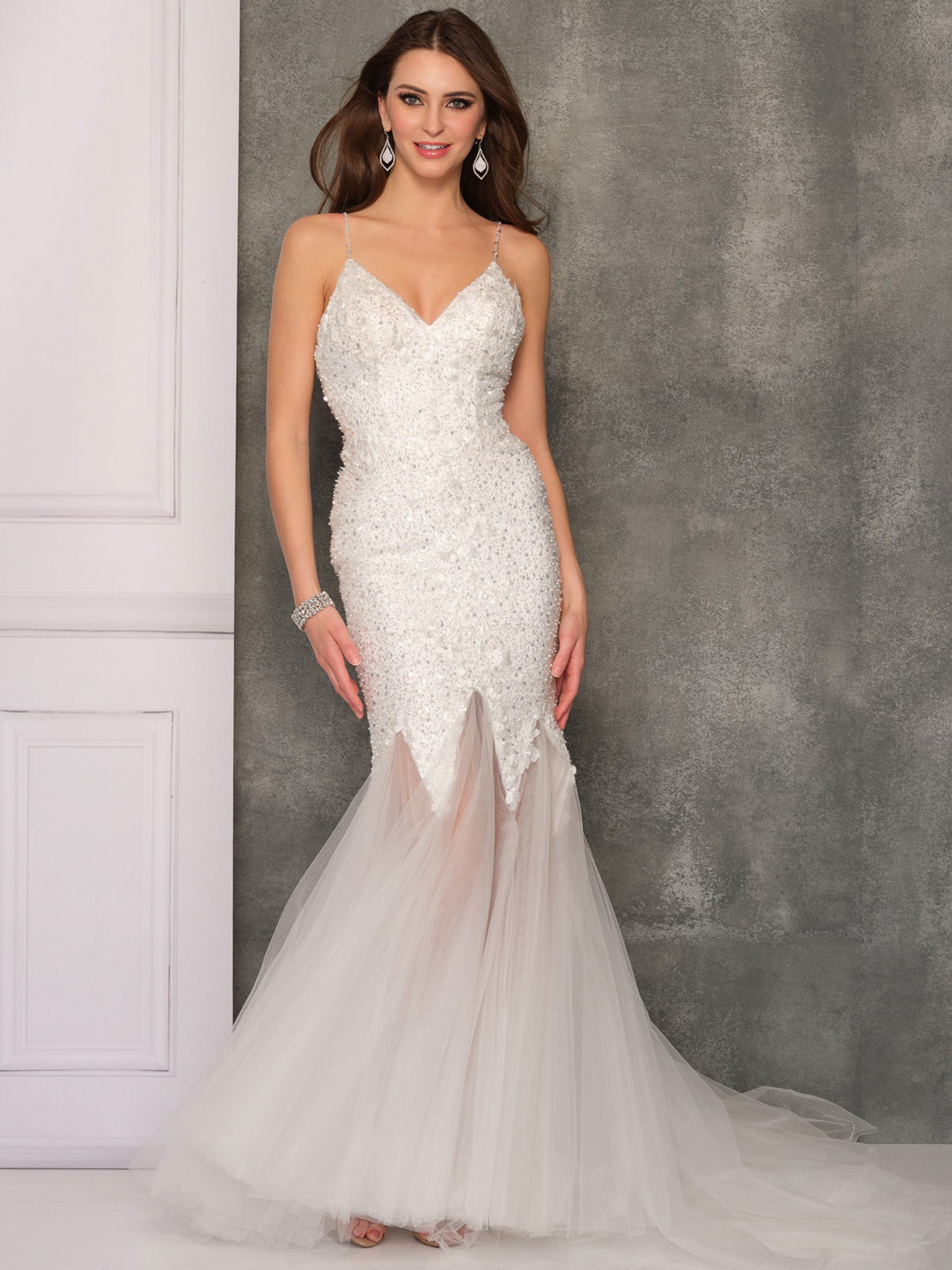 slim fit dress slacks Andrea & Leo WL088 Fitted Mermaid Gown – Sparkly Gowns main image 0