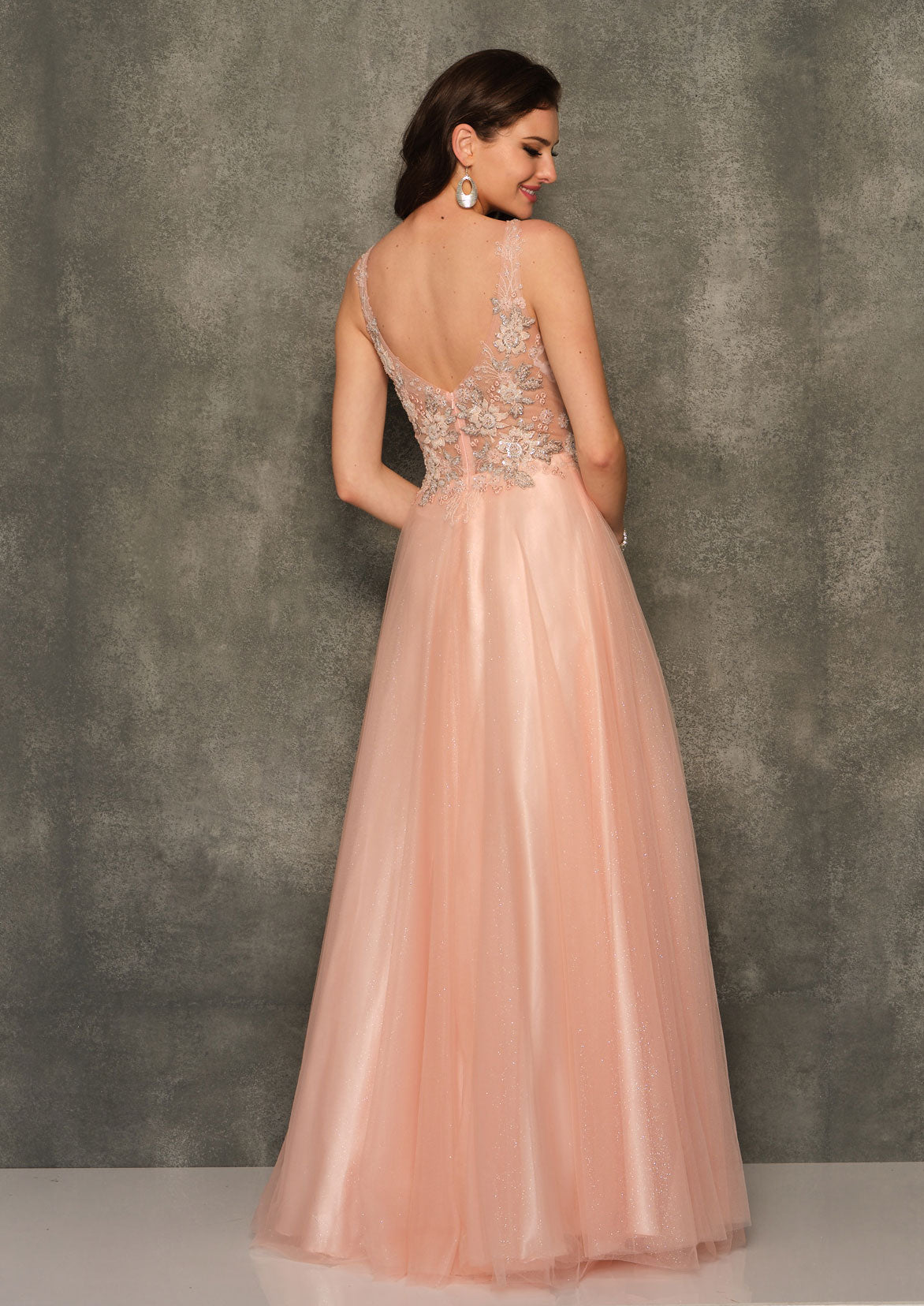 dave and johnny pink prom dress PINK & WHITE SEQUINS GOWN Dave & Johnny