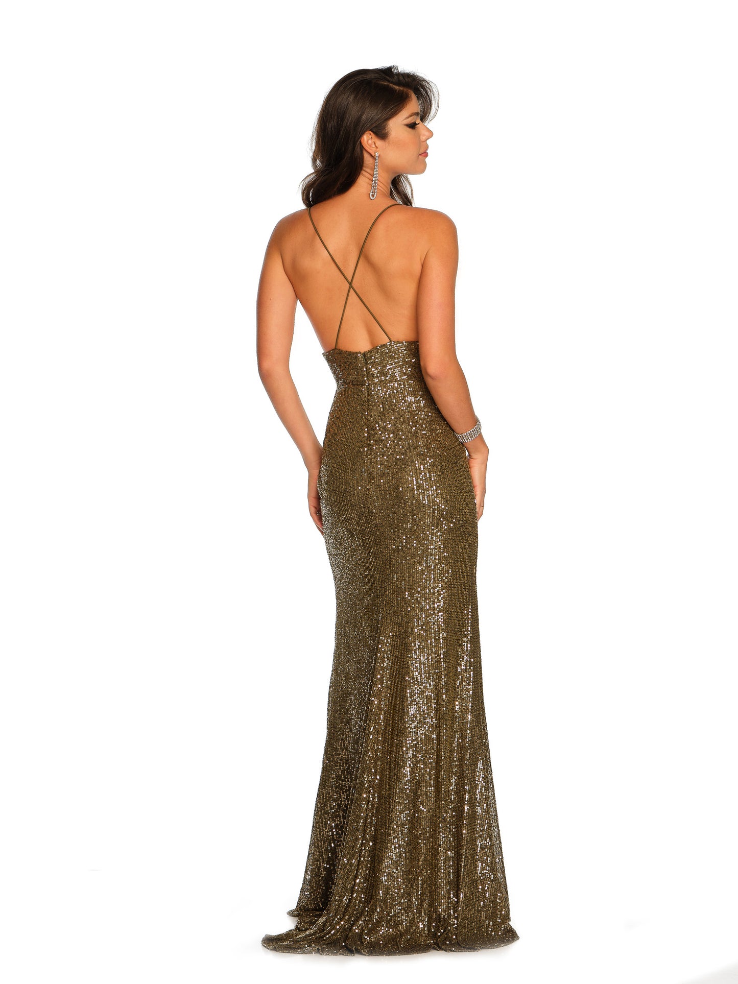 FITTED SEQUINS GOWN