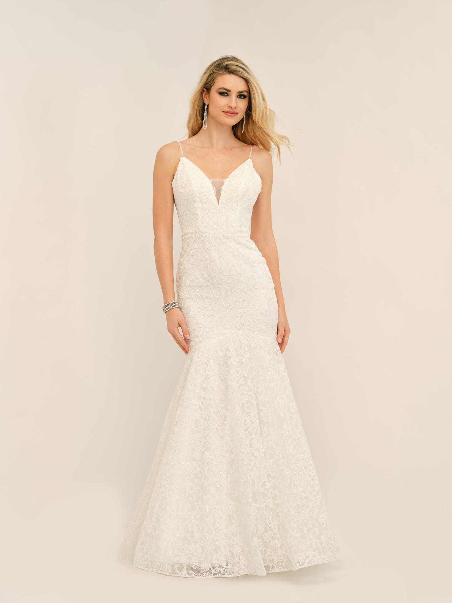 SPAGHETTI STRAP MERMAID WEDDING DRESS