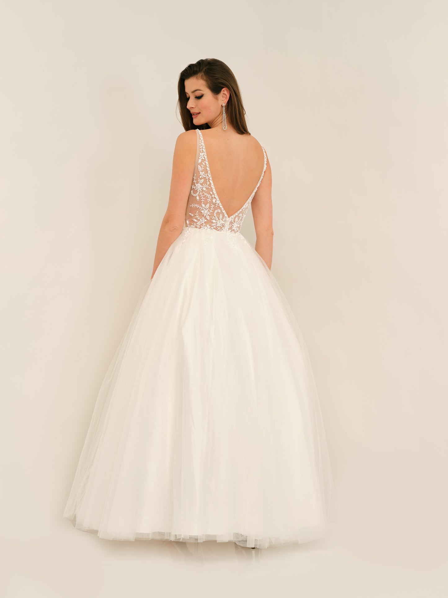 DEEP SWEETHEART LACE BALLGOWN WEDDING GOWN