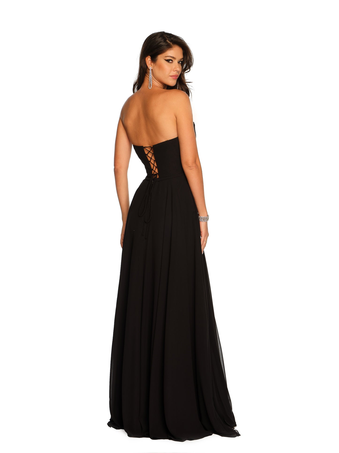 STRAPLESS SWEETHEART LACE UP GOWN
